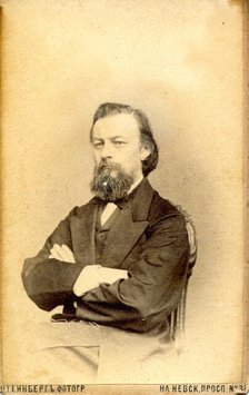 Portrait of the composer Nikolai Ivanovich Zaremba. Creator: Photo studio Y. Steinberg.