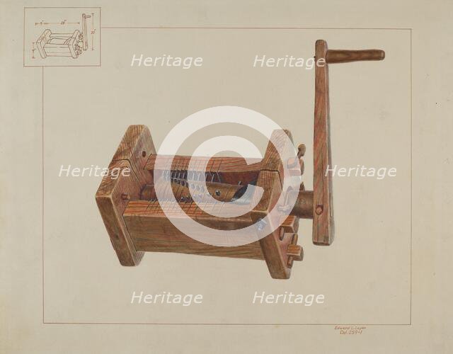 Sausage Grinder, c. 1937. Creator: Edward L Loper.