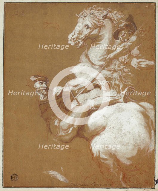 Combat Between Horseman and Footsoldier, n.d. Creator: Unknown.