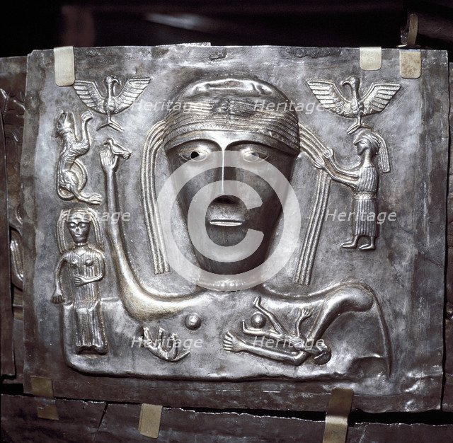 Gundestrup Cauldron, Celtic Goddess with eagles, Danish, c100 BC. Artist: Unknown