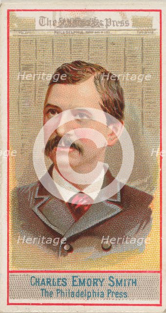 Charles Emory Smith, The Philadelphia Press, from the American Editors series (N1) for All..., 1887. Creator: Allen & Ginter.