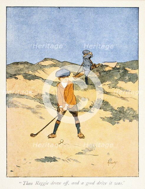 Postcard with golfing theme, c1910. Artist: Unknown