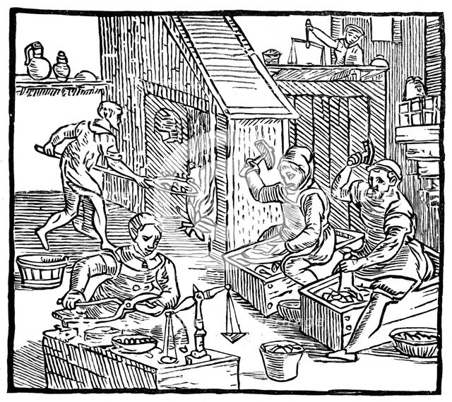Coiners at work, 1577, (1893). Artist: Unknown
