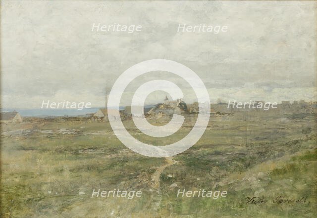 View towards Visby ring wall. Creator: Victor Forssell.