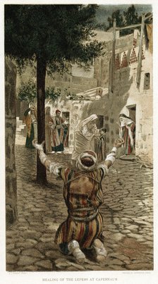Christ healing the lepers at Capernaum, c1890. Artist: Unknown