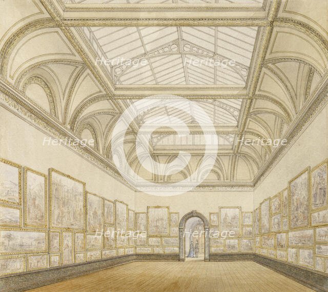 Design for Gallery III, Burlington House, Piccadilly, Westminster, London: perspective..., c1866-67. Creator: Sydney Smirke.