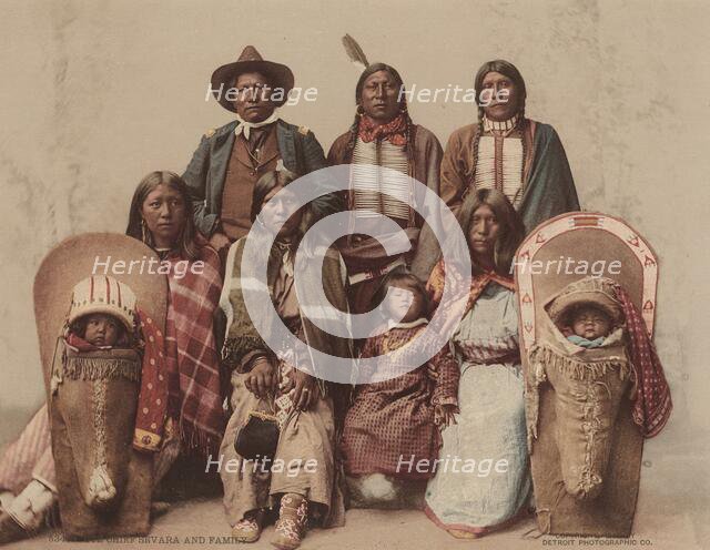 Ute Chief Severo and Family, c. 1885, published 1899. Creators: Detroit Photographic Company, Charles A. Nast.
