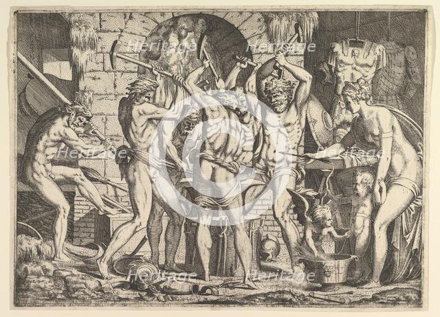 Venus in Vulcan's Forge, 1546-47. Creator: Leon Davent.