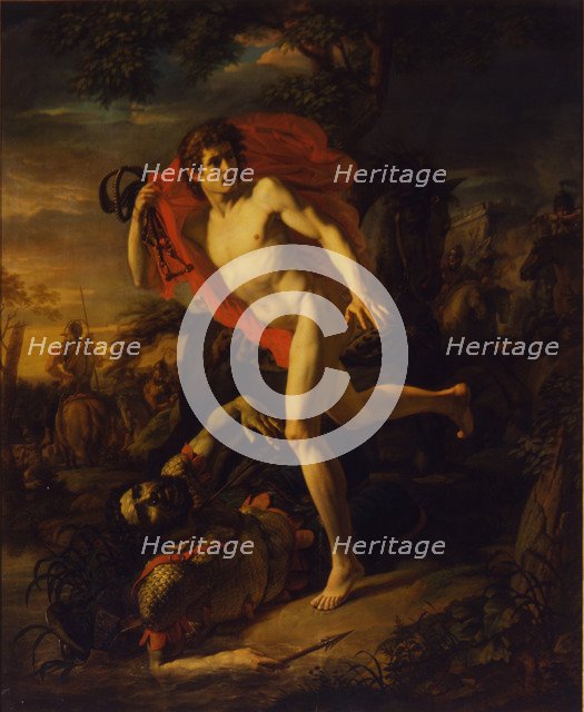 The heroic deed of a young Man in Kiev in the year 968, 1810. Artist: Ivanov, Andrei Ivanovich (1775-1848)