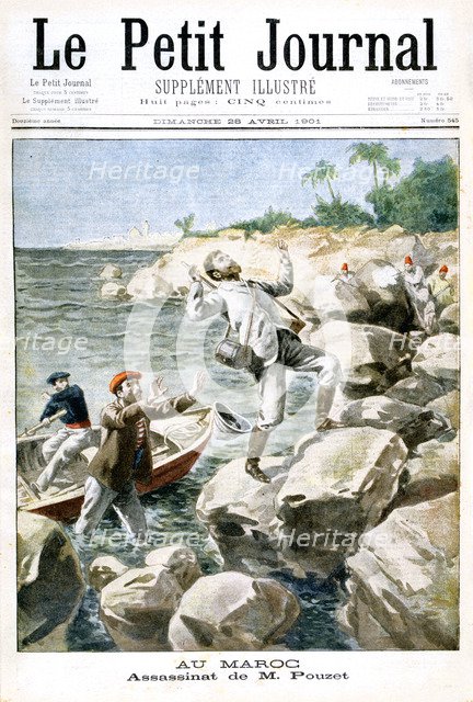 Assassination of M.Pouzet, 1901. Artist: Unknown