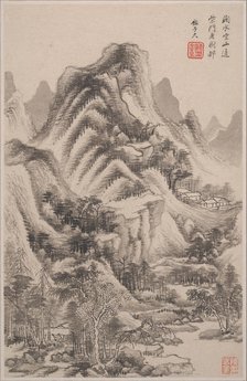 Landscapes in the styles of old masters, dated 1668. Creator: Wang Jian.