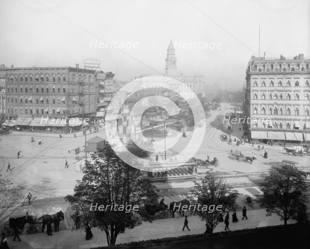Cadillac Square and County Bldg., Detroit, Mich., between 1902 and 1910. Creator: Unknown.