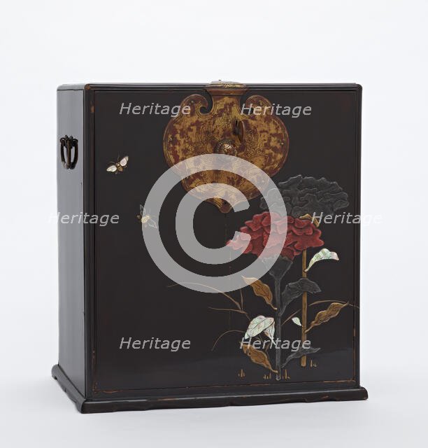 Cabinet with gilded metal fittings, Edo period, late 17th-mid 18th century. Creator: Haritsu Ogawa.