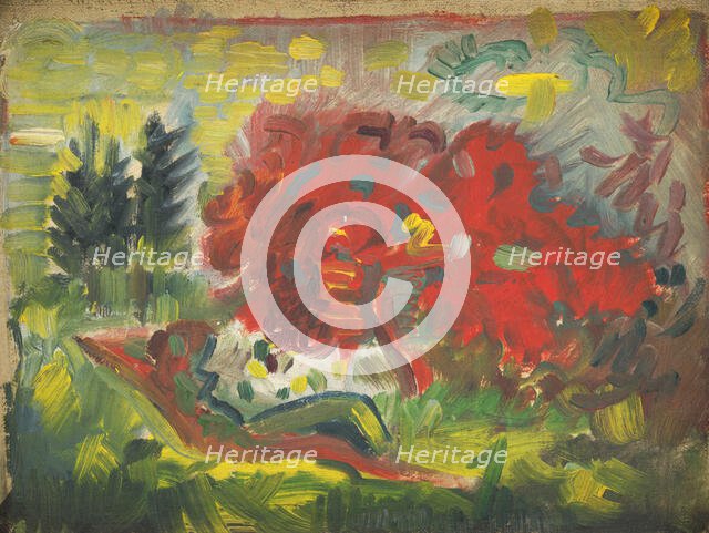 Reclining Nude in a Garden, 1940-1944. Creator: Arnold Peter Weisz-Kubincan.