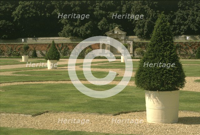 The parterre, Kirby Hall, Northamptonshire, 1998. Artist: N Corrie