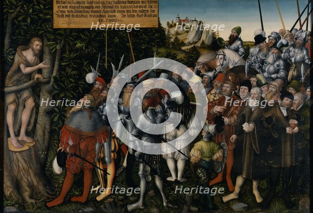 The Sermon of John the Baptist, 1549. Artist: Cranach, Lucas, the Younger (1515-1586)