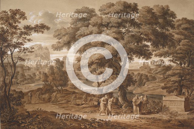 Oedipus and Antigone Leave Thebes, 1797. Artist: Koch, Joseph Anton (1768-1839)