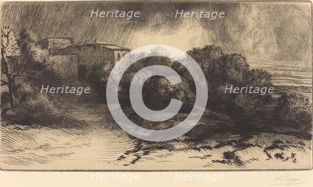 View of a Farm Seen in a Storm (La ferme de Brieux (Effet d'orage)). Creator: Alphonse Legros.