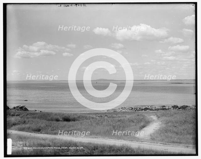 Kennebunkport, Maine, from ocean bluff, between 1890 and 1901. Creator: Unknown.