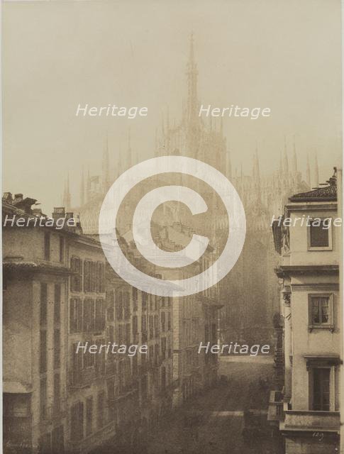 Cathedral from Corso Francesco, Milan, 1857. Creator: Léon Gérard (French).