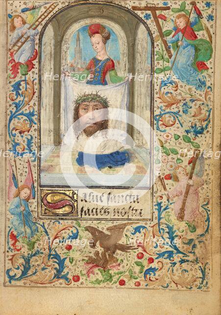 Saint Veronica; Prayer Book of Charles the Bold, about 1471. Creator: Lieven van Lathem.