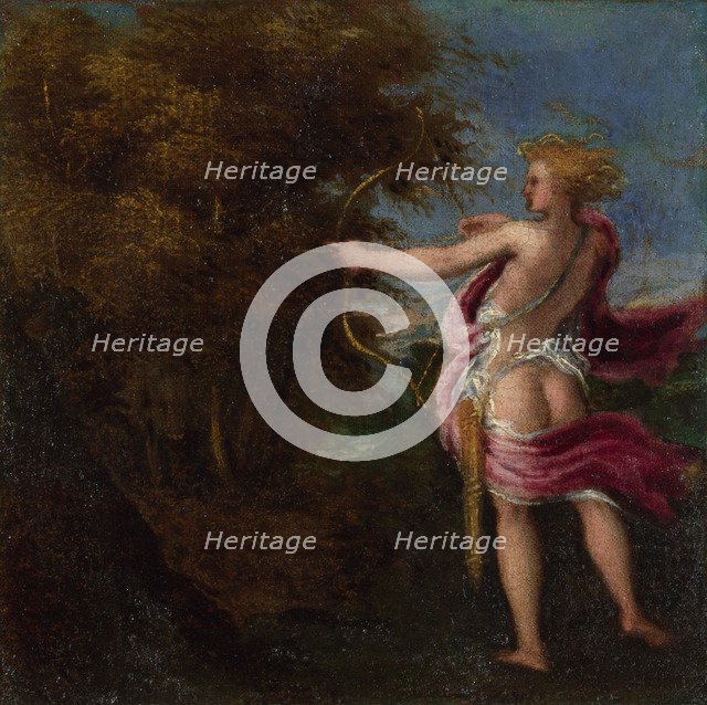 Arcas Hunting, c. 1550. Artist: Schiavone, Andrea (ca. 1520-1582)