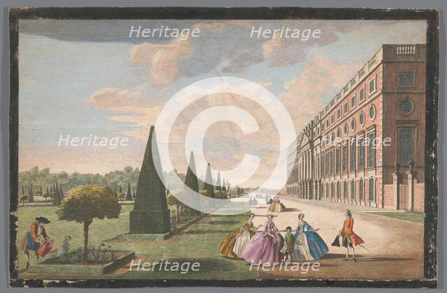 View of Hampton Court Palace in London seen from the east side, 1744. Creator: John Tinney.