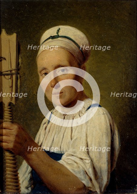 The spinner, 1830s. Artist: Venetsianov, Alexei Gavrilovich (1780-1847)