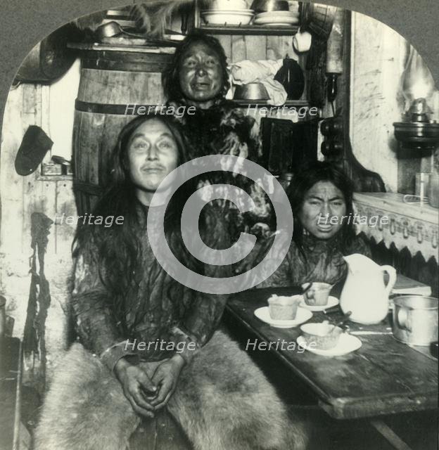 'An Eskimo Family at Fort Magnesia, Cape Sabine, Ellsmere Land', c1930s. Creator: Unknown.