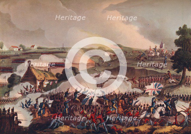 'The Centre of the British Army in Action at the Battle of Waterloo', 19th century (1909). Artist: Thomas Sutherland.