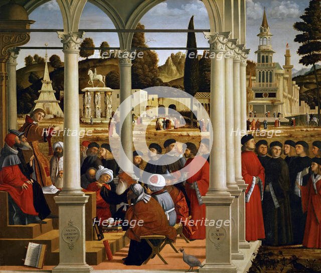 Saint Stephen before the High Priest and Elders of the Sanhedrin, 1514. Creator: Carpaccio, Vittore (1460-1526).