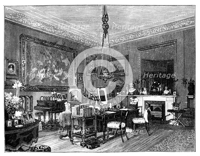 Queen Victoria's private sitting-room, Osborne House, Isle of Wight. Artist: Unknown