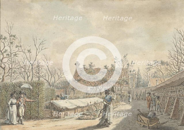 Visit to a Flower Nursery, 1791. Creator: Jacob Cats.