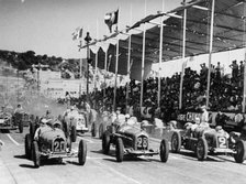 The starting grid for the Nice Grand Prix, 1934. Artist: Unknown