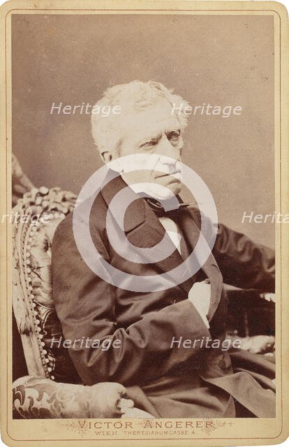 Portrait of Franz Grillparzer (1791-1872), c 1861. Creator: Angerer, Ludwig (1827-1879).