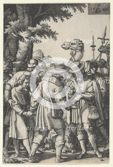 Joseph Sold to the Merchants, from The Story of Joseph, 1546. Creator: Georg Pencz.