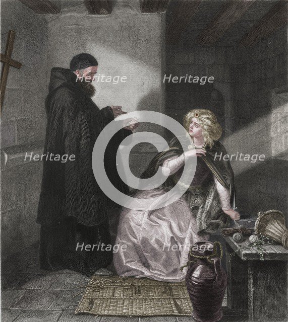 Juliet in the Cell of Friar Lawrence, 1867. Artist: Herbert Bourne.