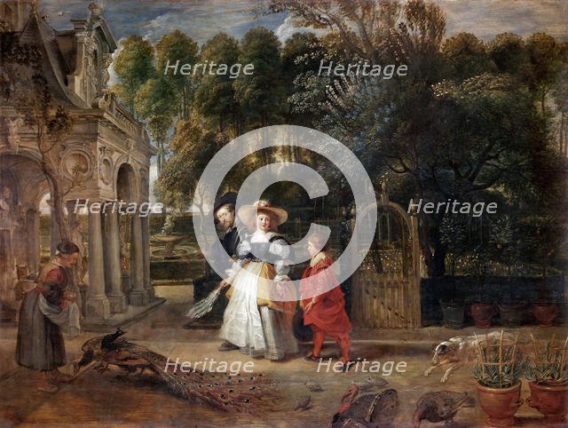 Rubens and Helene Fourment in the Garden , ca 1631. Creator: Rubens, Pieter Paul (1577-1640).