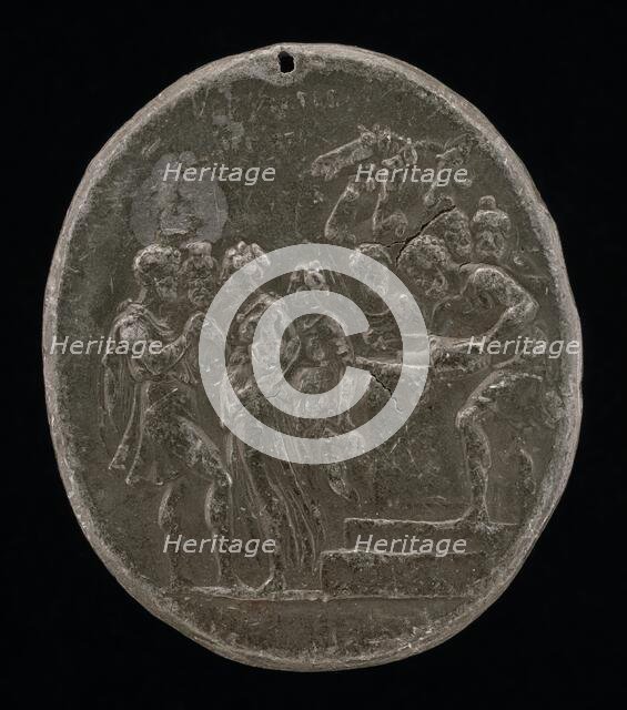 Eliezer and Rebecca at the Well, c. 1540. Creator: Giovanni Bernardi.