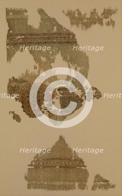 Portion of a Garment with Geometric Patterns, Egypt, 12th century. Creator: Unknown.