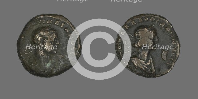 Tetradrachm (Coin) Portraying Emperor Aurelian, 270. Creator: Unknown.