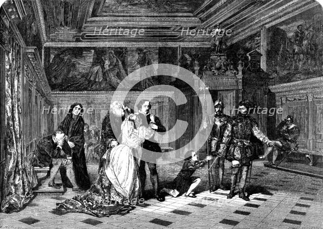 "Antechamber of the Tribunal of the Inquisition, in the Ducal Palace, Venice" - painted by L. Haghe  Creator: Henry Duff Linton.