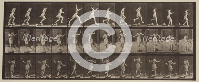 Plate 170 from Animal Locomotion, 1887. Creator: Eadweard J Muybridge.