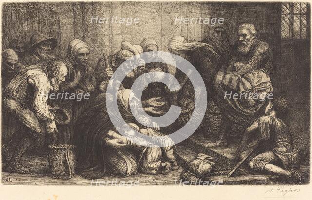 Beggars of Brussels (Les mendiants de Bruges). Creator: Alphonse Legros.