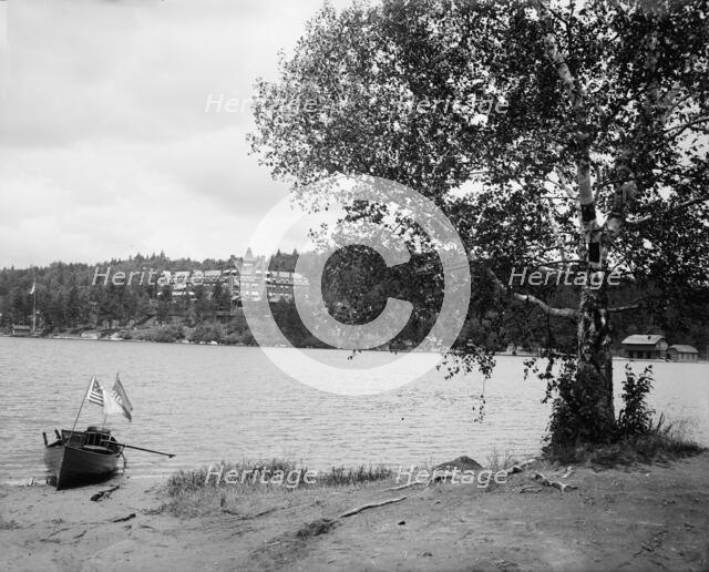 Lower Saranac Lake, the Hotel Ampersand, Adirondack Mtns., N.Y., between 1900 and 1910. Creator: Unknown.