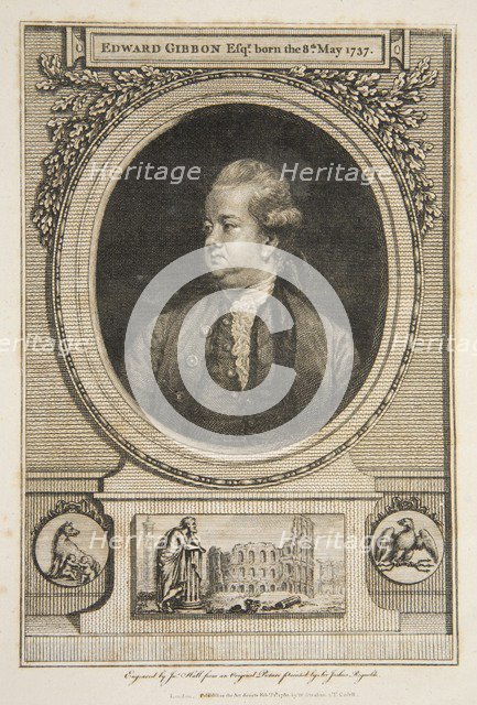 Edward Gibbon, Esq., pub. 1730  (engraving). Creator: Joshua Reynolds (1723 - 92) after.