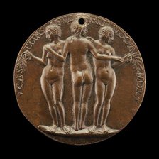 The Three Graces [reverse], c. 1486. Creator: Niccolo Fiorentino.