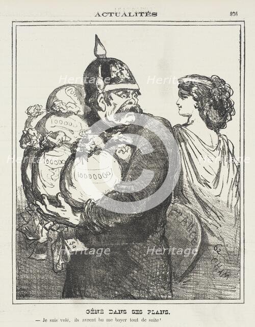 Gêné dans ses plans. Je suis volé, ils aurent bu me bayer tout de suite!, 1871. Creator: Cham.