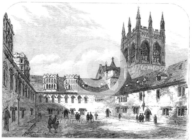 Views of Merton College, Oxford: the undergraduates' quadrangle, 1864. Creator: Mason Jackson.