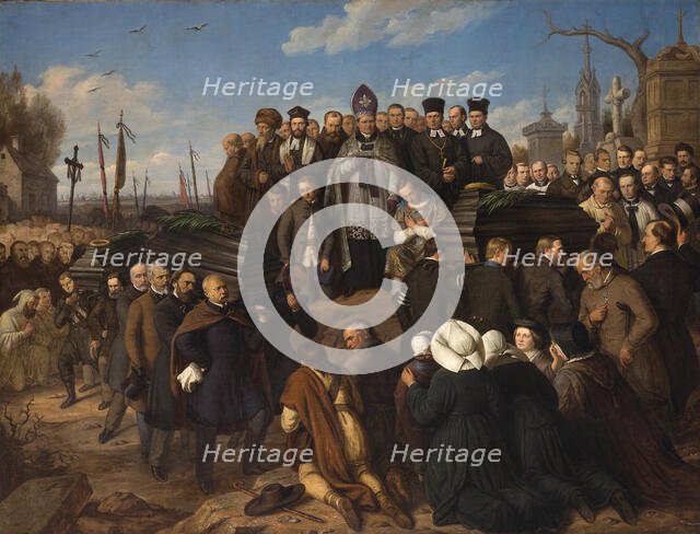 Funeral of the Five Victims, 1861. Creator: Aleksander Lesser.